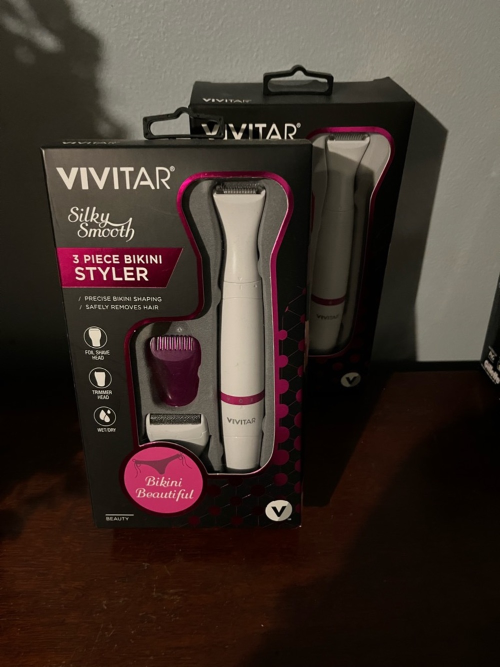 Vivitar Silky Smooth 3-Piece Bikini Styler - White & Pink